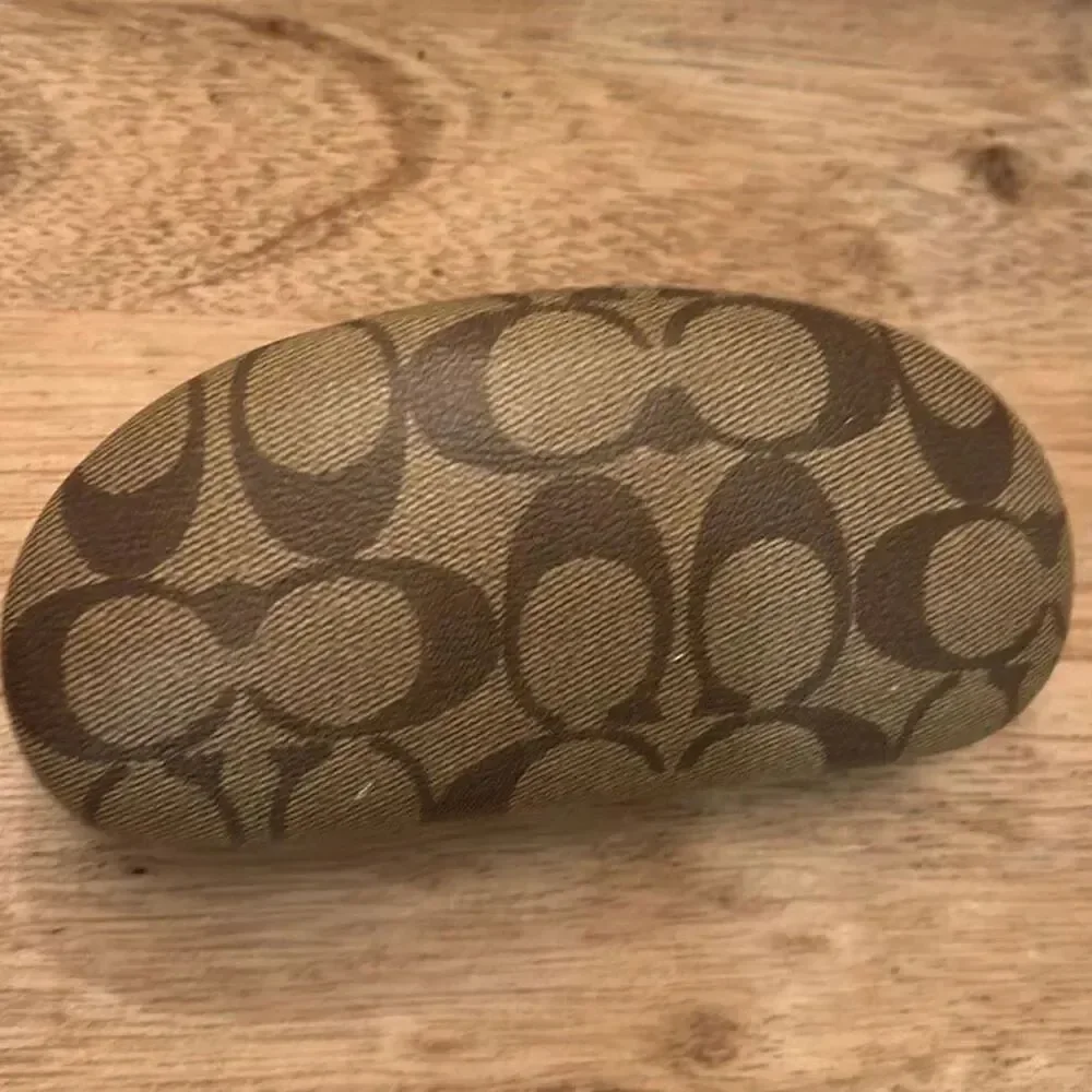 Coach Signature clam shell sunglasses hard case.